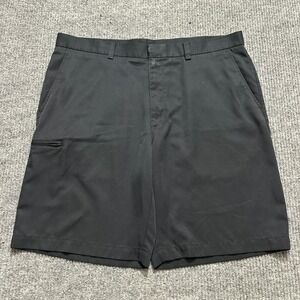 Grand Slam Mens Golf Short Size 38 Black Polyester Zip Pocket Outdoor Mid Rise